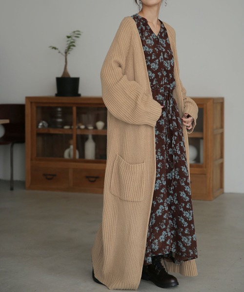 超ロングカーディガン（カーディガン/ボレロ）｜HUG.U（ハグユー）の