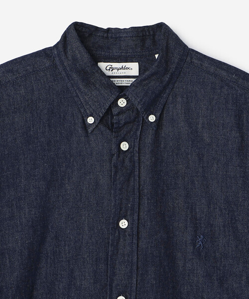 GYMPHLEX(ジムフレックス)の「Gymphlex | ライトデニム 長袖ボタンダウンシャツ MEN(シャツ/ブラウス・メンズ・インディゴブルー・XL/L/M)」の3枚目の写真
