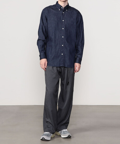 GYMPHLEX(ジムフレックス)の「Gymphlex | ライトデニム 長袖ボタンダウンシャツ MEN(シャツ/ブラウス・メンズ・インディゴブルー・XL/L/M)」の12枚目の写真