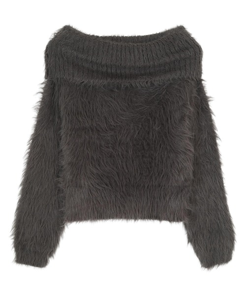 シャギーオフショルニット（ニット/セーター）｜miette（ミエット）