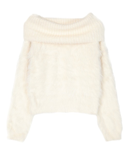 シャギーオフショルニット（ニット/セーター）｜miette（ミエット）