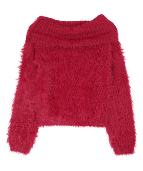 シャギーオフショルニット（ニット/セーター）｜miette（ミエット）