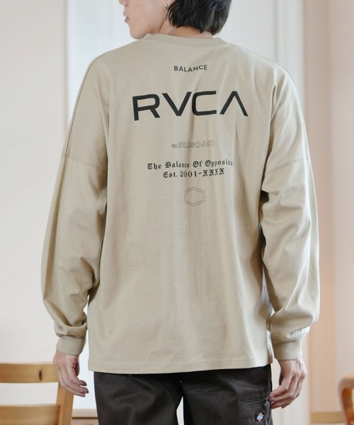 【ムラサキスポーツ限定】RVCA/ルーカ ロンTee ルーズシルエット バックプリント ユニセックス BE042-P08（Tシャツ/カットソー）｜RVCA（ルーカ）