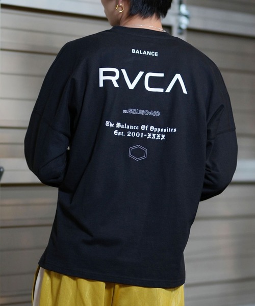 【ムラサキスポーツ限定】RVCA/ルーカ ロンTee ルーズシルエット バックプリント ユニセックス BE042-P08（Tシャツ/カットソー）｜RVCA（ルーカ）
