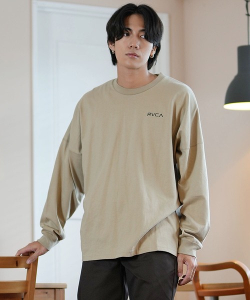 【ムラサキスポーツ限定】RVCA/ルーカ ロンTee ルーズシルエット バックプリント ユニセックス BE042-P08（Tシャツ/カットソー）｜RVCA（ルーカ）
