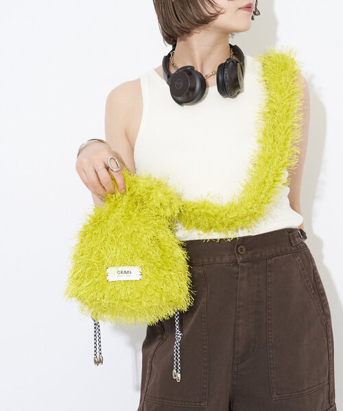 GRAIN（グレイン）の「【GRAIN/グレイン】モンスターファーミニショルダーバッグ（ショルダーバッグ・レディース・ブラック/レッド/ブラウン/ベージュ/イエロー・FREE）」の4枚目の写真