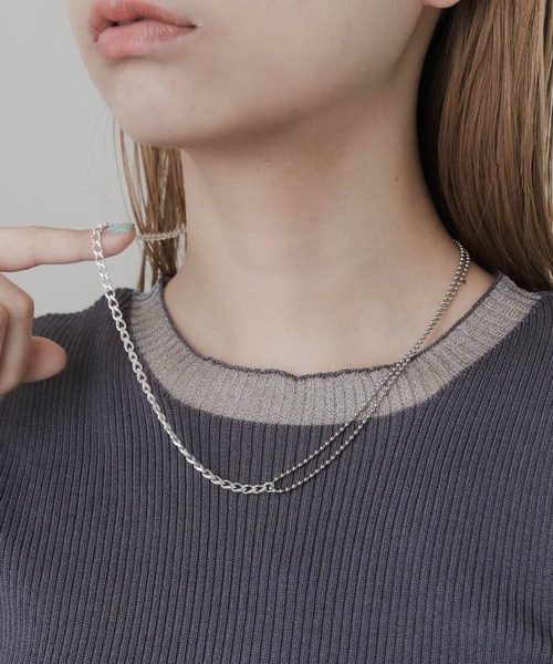 SMELLY(スメリー)の「ボールキヘイチェーンキリカエネックレス(ネックレス・レディース・シルバー・-)」の2枚目の写真