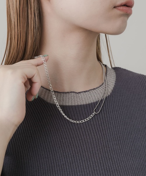 SMELLY(スメリー)の「ボールキヘイチェーンキリカエネックレス(ネックレス・レディース・シルバー・-)」の4枚目の写真