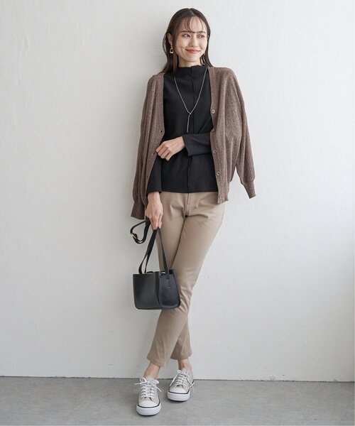 ikka(イッカ)の「前後2WAY三角テレコプルオーバー(Tシャツ/カットソー・レディース・ライトグレー/レッド系その他/オフホワイト/グレー/ダークグリーン/ブラック・S/M/L)」の11枚目の写真