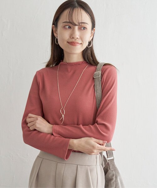 ikka(イッカ)の「前後2WAY三角テレコプルオーバー(Tシャツ/カットソー・レディース・ライトグレー/レッド系その他/オフホワイト/グレー/ダークグリーン/ブラック・S/M/L)」の13枚目の写真