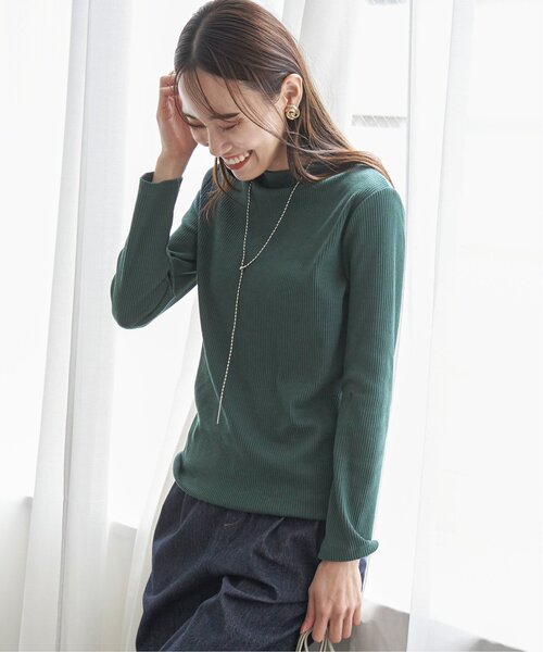 ikka(イッカ)の「前後2WAY三角テレコプルオーバー(Tシャツ/カットソー・レディース・ライトグレー/レッド系その他/オフホワイト/グレー/ダークグリーン/ブラック・S/M/L)」の16枚目の写真