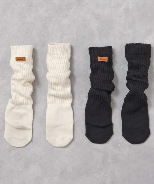 apres les cours（アプレレクール）の「くしゅくしゅベビールーズソックス（ベビーシューズ/ベビーソックス・キッズ・アイボリー/ブラック・12/9）」の3枚目の写真