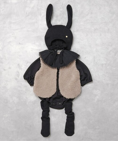 apres les cours（アプレレクール）の「くしゅくしゅベビールーズソックス（ベビーシューズ/ベビーソックス・キッズ・アイボリー/ブラック・12/9）」の5枚目の写真