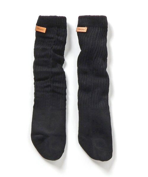 apres les cours（アプレレクール）の「くしゅくしゅベビールーズソックス（ベビーシューズ/ベビーソックス・キッズ・アイボリー/ブラック・12/9）」の10枚目の写真