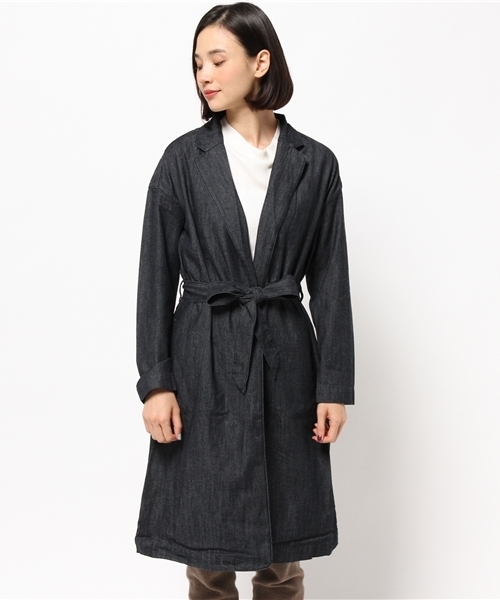 koe（コエ）の「ライトデニムダウンコート（デニムジャケット・レディース・ライトインディゴブルー/ダークインディゴブルー・SMALL/MEDIUM/LARGE）」の11枚目の写真