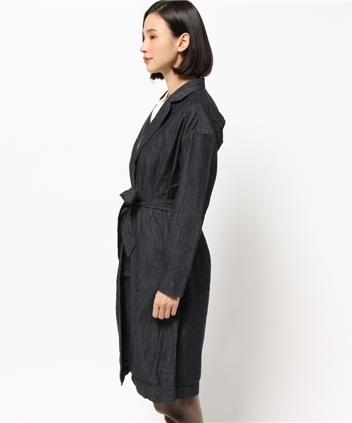 koe（コエ）の「ライトデニムダウンコート（デニムジャケット・レディース・ライトインディゴブルー/ダークインディゴブルー・SMALL/MEDIUM/LARGE）」の12枚目の写真