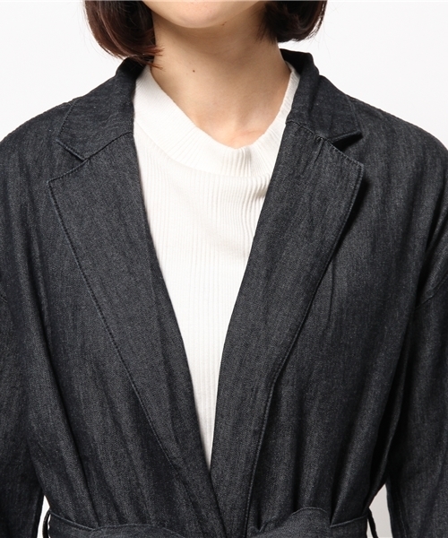 koe（コエ）の「ライトデニムダウンコート（デニムジャケット・レディース・ライトインディゴブルー/ダークインディゴブルー・SMALL/MEDIUM/LARGE）」の5枚目の写真