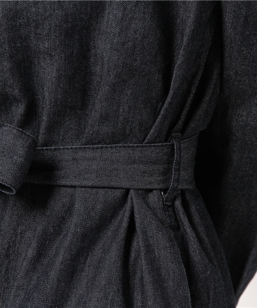 koe（コエ）の「ライトデニムダウンコート（デニムジャケット・レディース・ライトインディゴブルー/ダークインディゴブルー・SMALL/MEDIUM/LARGE）」の9枚目の写真