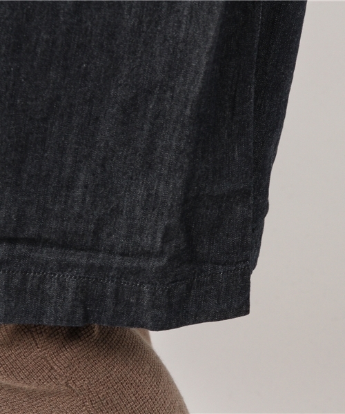 koe（コエ）の「ライトデニムダウンコート（デニムジャケット・レディース・ライトインディゴブルー/ダークインディゴブルー・SMALL/MEDIUM/LARGE）」の10枚目の写真