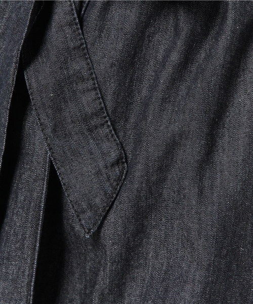 koe（コエ）の「ライトデニムダウンコート（デニムジャケット・レディース・ライトインディゴブルー/ダークインディゴブルー・SMALL/MEDIUM/LARGE）」の4枚目の写真