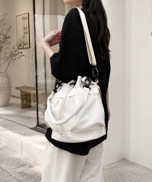 NOLITA LABORATORY(ノリータラボラトリー)の「【 NOLITA / ノリータ 】2Way 巾着 ショルダーバッグ(ショルダーバッグ・レディース・アイボリー/ベージュ/ブラック・FREE)」の19枚目の写真