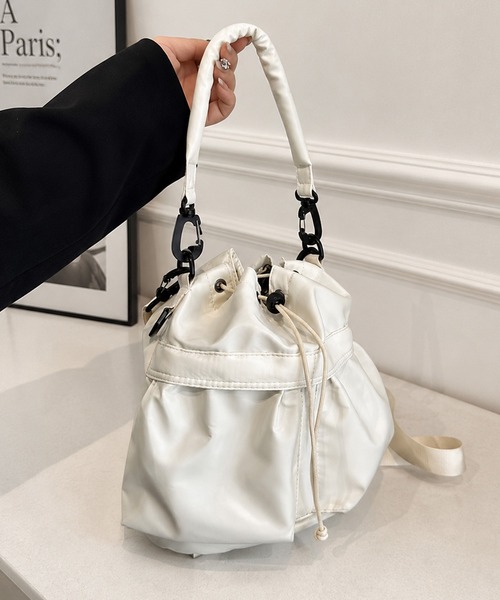 NOLITA LABORATORY(ノリータラボラトリー)の「【 NOLITA / ノリータ 】2Way 巾着 ショルダーバッグ(ショルダーバッグ・レディース・アイボリー/ベージュ/ブラック・FREE)」の20枚目の写真