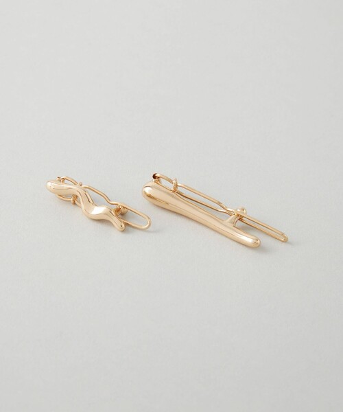 CITEN（シテン）の「＜CITEN＞ ２セットラインクリップ（バレッタ/ヘアクリップ・レディース・シルバー/ゴールド・FREE）」の4枚目の写真