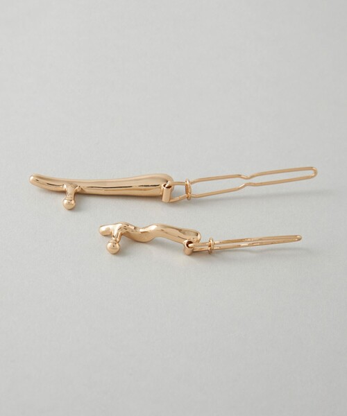 CITEN（シテン）の「＜CITEN＞ ２セットラインクリップ（バレッタ/ヘアクリップ・レディース・シルバー/ゴールド・FREE）」の8枚目の写真