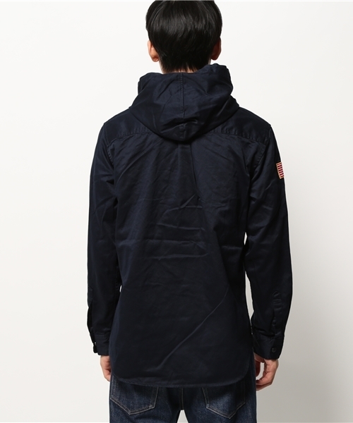 STUSSY（ステューシー）の「Script Baseball Hoodie Shirt（シャツ/ブラウス・メンズ・ネイビー/カーキ・X-LARGE/MEDIUM/LARGE/SMALL）」の8枚目の写真