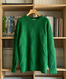 417 EDIFICE | ダイヤジャガード クルーネックニット(ニット/セーター)