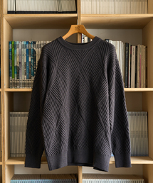 417 EDIFICE | ダイヤジャガード クルーネックニット(ニット/セーター)