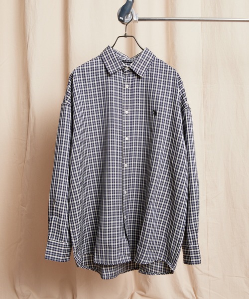 U.S. POLO ASSN.（ユーエスポロアッスン）の「U.S.POLO ASSN./ユーエスポロアッスン 別注 ワンポイントロゴ刺繍シャツ【限定展開】（シャツ/ブラウス・メンズ・グリーン/ベージュ/ブルー系その他/ネイビー/ブラック系その他/ブラック・LARGE/MEDIUM/SMALL）」の5枚目の写真