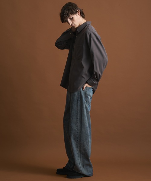 PUBLIC DENIM リラックスワイドヴィンテージライクデニムパンツ