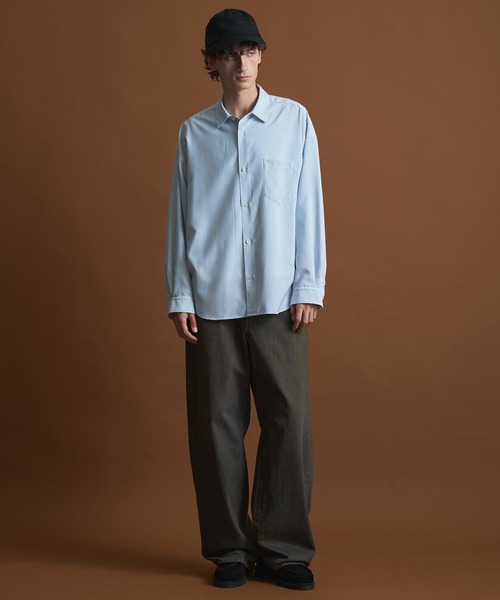 PUBLIC TOKYO（パブリックトウキョウ）の「PUBLIC DENIM リラックスワイドヴィンテージライクデニムパンツ　/日本製/岡山デニム/ルーズ/セットアップブリーチ/オーバーダイ（デニムパンツ・メンズ・ライトインディゴブルー/ブルー系その他/ブラック・1/2/3）」の10枚目の写真