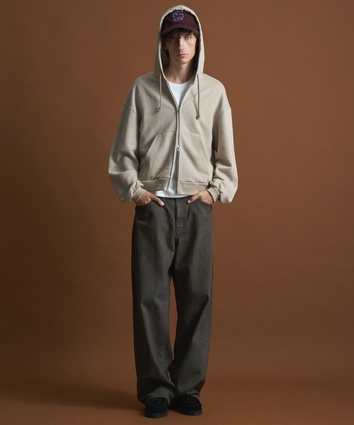 PUBLIC TOKYO（パブリックトウキョウ）の「PUBLIC DENIM リラックスワイドヴィンテージライクデニムパンツ　/日本製/岡山デニム/ルーズ/セットアップブリーチ/オーバーダイ（デニムパンツ・メンズ・ライトインディゴブルー/ブルー系その他/ブラック・1/2/3）」の11枚目の写真