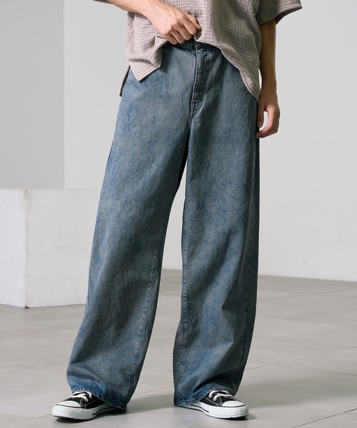 PUBLIC DENIM リラックスワイドヴィンテージライクデニムパンツ PUBLIC DENIM リラックスワイドヴィンテージライクデニムパンツ