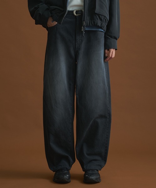 PUBLIC DENIM リラックスワイドヴィンテージライクデニムパンツ