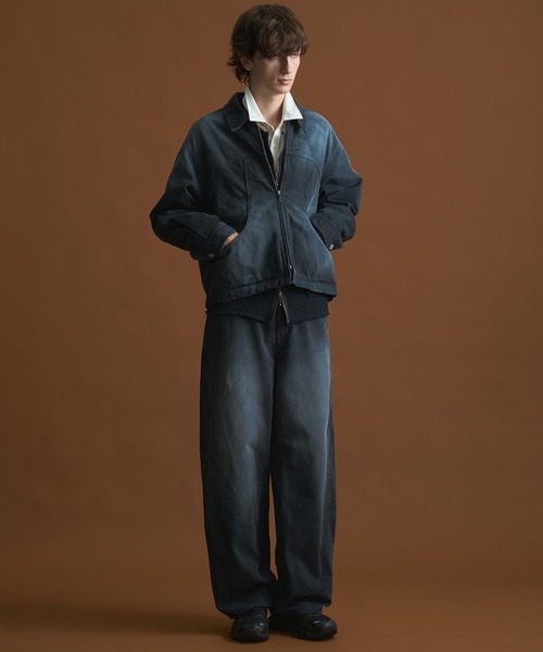 PUBLIC TOKYO（パブリックトウキョウ）の「PUBLIC DENIM リラックスワイドヴィンテージライクデニムパンツ　/日本製/岡山デニム/ルーズ/セットアップブリーチ/オーバーダイ（デニムパンツ・メンズ・ライトインディゴブルー/ブルー系その他/ブラック・1/2/3）」の16枚目の写真