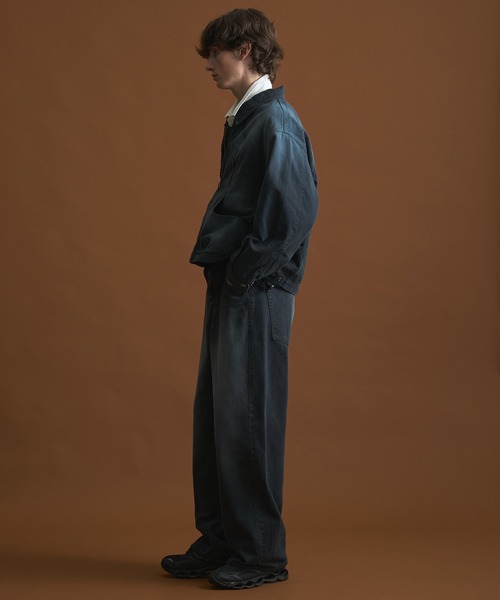 PUBLIC DENIM リラックスワイドヴィンテージライクデニムパンツ