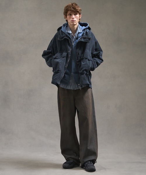 PUBLIC DENIM リラックスワイドヴィンテージライクデニムパンツ