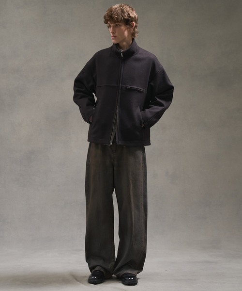 PUBLIC DENIM リラックスワイドヴィンテージライクデニムパンツ