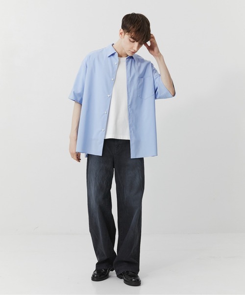 PUBLIC TOKYO(パブリックトウキョウ)の「PUBLIC DENIM リラックスワイドヴィンテージライクデニムパンツ /日本製/岡山デニム/ルーズ/セットアップブリーチ/オーバーダイ(デニムパンツ・メンズ・ライトインディゴブルー/ブルー系その他/ブラック・1/2/3)」の22枚目の写真