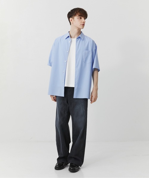 PUBLIC TOKYO(パブリックトウキョウ)の「PUBLIC DENIM リラックスワイドヴィンテージライクデニムパンツ /日本製/岡山デニム/ルーズ/セットアップブリーチ/オーバーダイ(デニムパンツ・メンズ・ライトインディゴブルー/ブルー系その他/ブラック・1/2/3)」の21枚目の写真