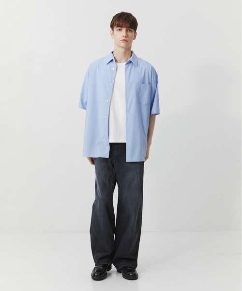 PUBLIC TOKYO(パブリックトウキョウ)の「PUBLIC DENIM リラックスワイドヴィンテージライクデニムパンツ /日本製/岡山デニム/ルーズ/セットアップブリーチ/オーバーダイ(デニムパンツ・メンズ・ライトインディゴブルー/ブルー系その他/ブラック・1/2/3)」の22枚目の写真