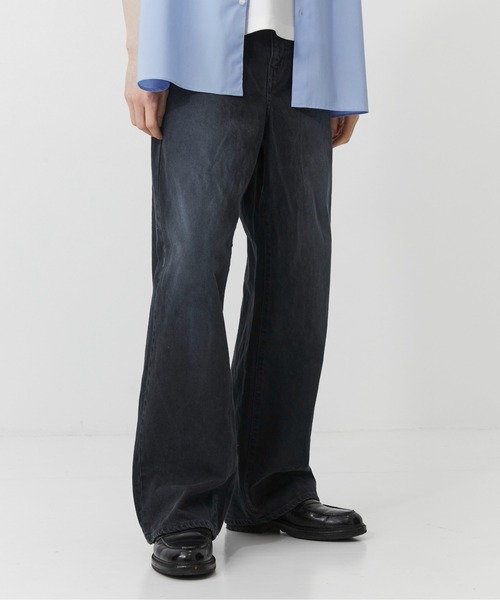 PUBLIC TOKYO(パブリックトウキョウ)の「PUBLIC DENIM リラックスワイドヴィンテージライクデニムパンツ /日本製/岡山デニム/ルーズ/セットアップブリーチ/オーバーダイ(デニムパンツ・メンズ・ライトインディゴブルー/ブルー系その他/ブラック・1/2/3)」の18枚目の写真