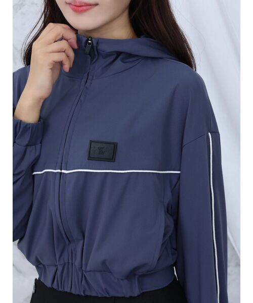 EATME（イートミー）の「トラックラインジャケット（セットアップ可能）（ナイロンジャケット・レディース・ブラック/ネイビー/オフホワイト・FREE）」の15枚目の写真