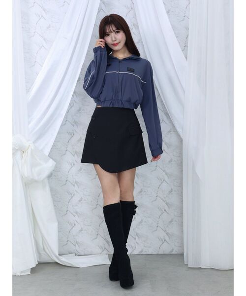 EATME（イートミー）の「トラックラインジャケット（セットアップ可能）（ナイロンジャケット・レディース・ブラック/ネイビー/オフホワイト・FREE）」の17枚目の写真