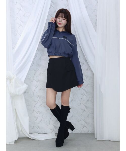 EATME（イートミー）の「トラックラインジャケット（セットアップ可能）（ナイロンジャケット・レディース・ブラック/ネイビー/オフホワイト・FREE）」の18枚目の写真