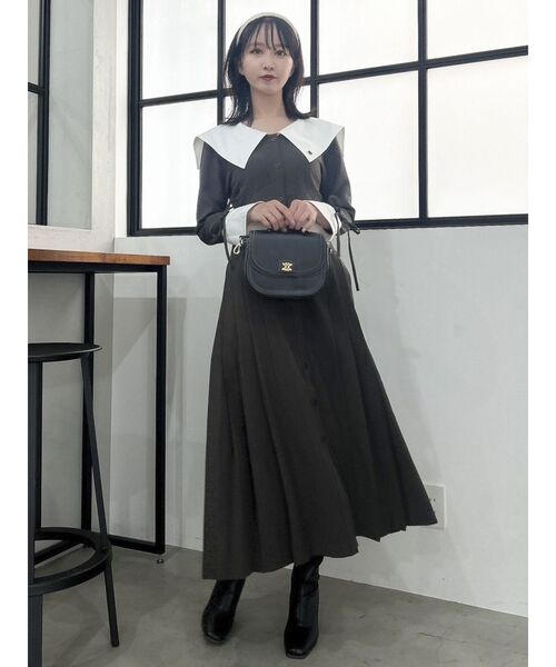 POLO BCS コラボ】ビッグカラーサイドプリーツワンピース（ワンピース