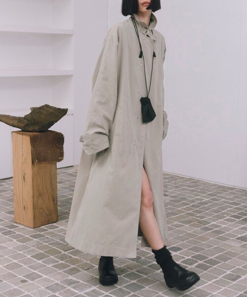 TODAYFUL（トゥデイフル）の「【TODAYFUL/トゥデイフル】Soutiencollar Trench Coat/ステンカラーコート（ステンカラーコート・レディース・ブラック/オリーブ・36）」の2枚目の写真